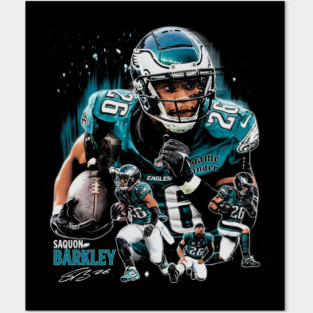 Saquon Barkley Vintage Bootleg Posters and Art