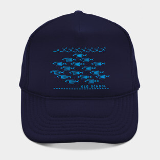 Text Keyboard Computer Nerd Old School Fish Geek Science Biology Hat