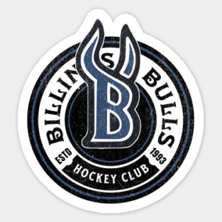 Defunct Hockey Team Billings Bulls Hockey Montana Hockey Team Sticker