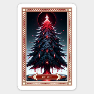 The Christmas Tree Tarot Card Sticker