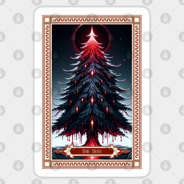 The Christmas Tree Tarot Card Sticker by HolidayBug