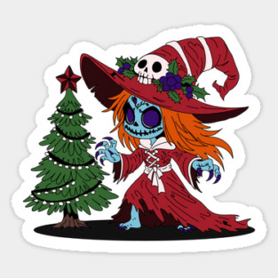 Cute Christmas Witch Sticker