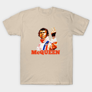 Steve McQueen - V Sign - Le Mans T-Shirt