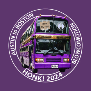 TWO SIDED - Austin to Boston on FRONT / Start Wearing Purple on BACK - WHITE LETTERS T-Shirt