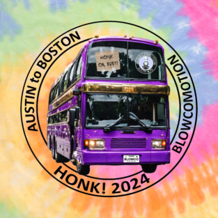 TWO-SIDED Austin to Boston on FRONT / Start Wearing Purple on BACK - Black/Purple lettering T-Shirt