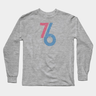 Vintage Sixers, 76 (76ers) Long Sleeve T-Shirt