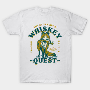 Join Me On A Whiskey Quest Fox Cool Bourbon Shirt T-Shirt
