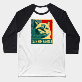 Kamala-Cat Baseball T-Shirt