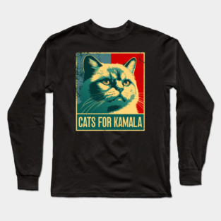 Kamala-Cat Long Sleeve T-Shirt