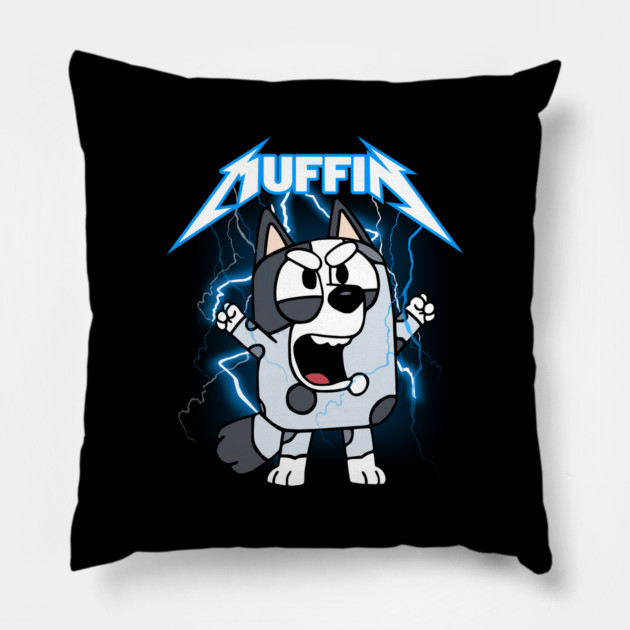 Muffin Metal Bluey Pillow by flataffex