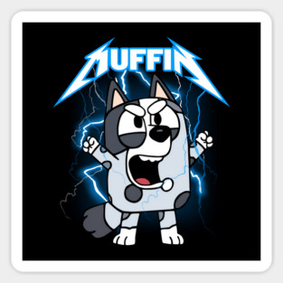 Muffin Metal Bluey Sticker