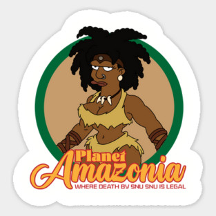 Planet Amazonia Death by Snu Snu 4 Sticker