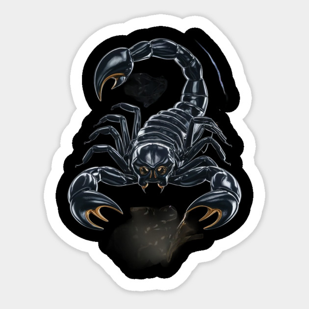The Scorpion is Predominantly Black Sticker by animegirlnft