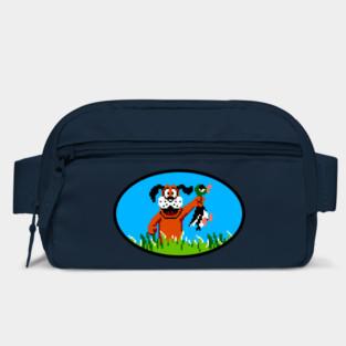 Duck Hunt Dog with 1 Duck Oval Sticker Bag