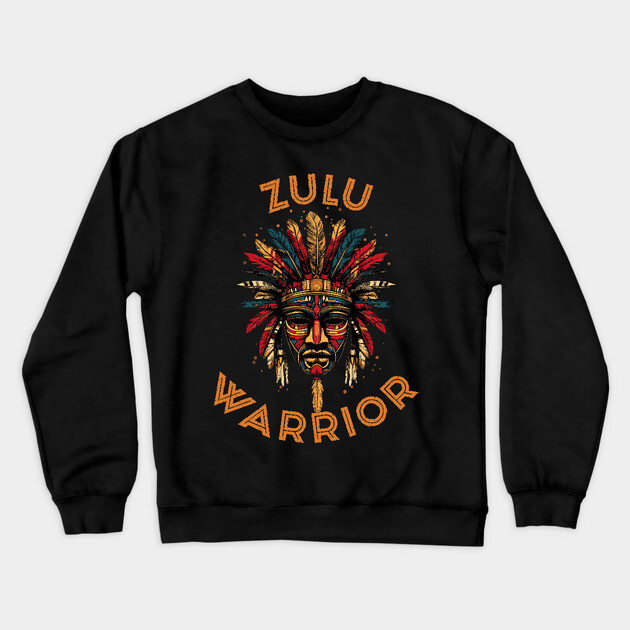 Zulu Warrior Crewneck Sweatshirt by UrbanLifeApparel