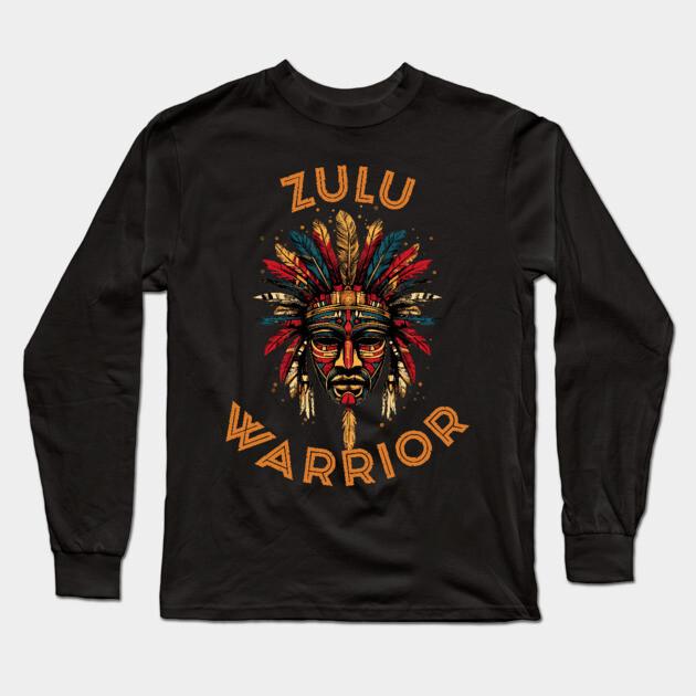 Zulu Warrior Long Sleeve T-Shirt by UrbanLifeApparel
