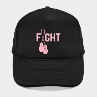 Fight Breast Cancer Awareness Month Ribbon Survivor Fighter Hat