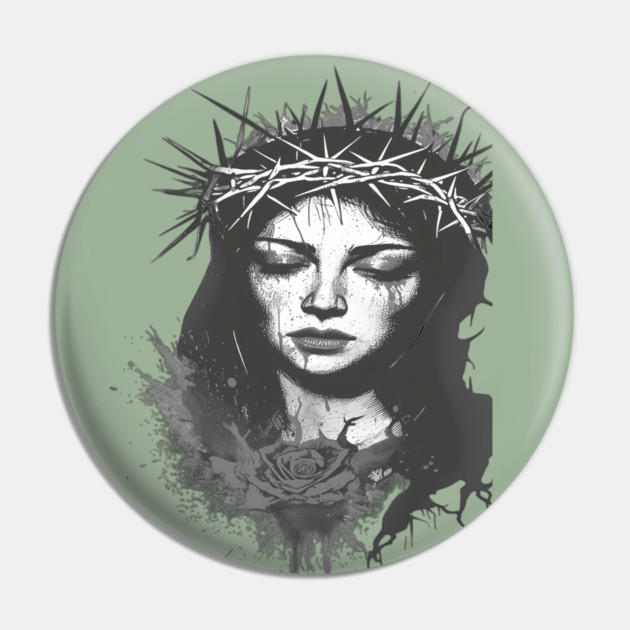 Grayscale Artistic Composition Featuring a Crown Pin by animegirlnft