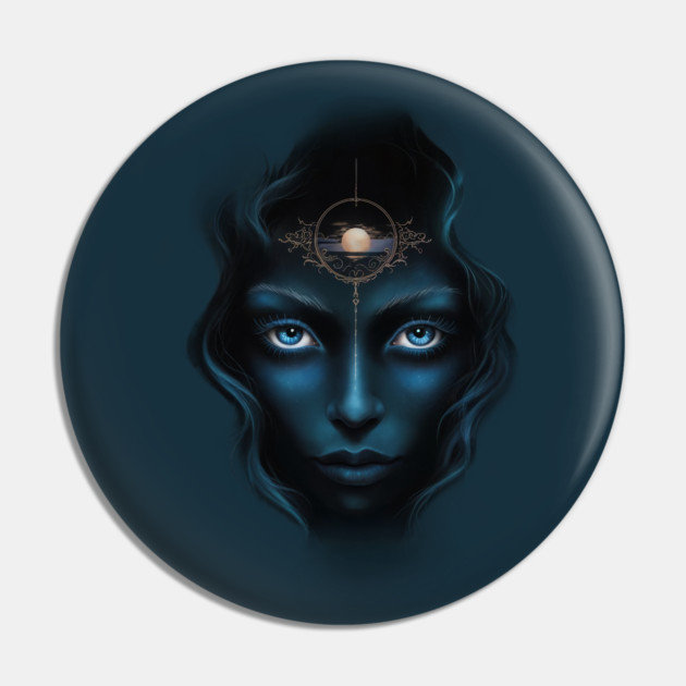 Dark Hair Angel Pin by animegirlnft