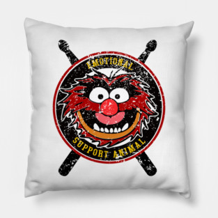 vintage 70s the muppets emotional support animal Pillow