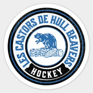 Vintage Beaver Logo Defunct Hockey Team Hull Beavers Sticker