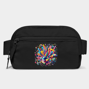 School Supplies, Back to School: Creative School Patterns, Abstract Art Supplies - Artistic School Supplies, Back to School Vibes, Ideal Gift. Bag