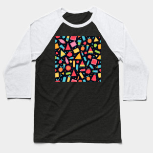 School Supplies, Back to School: Contemporary School Patterns: Artistic Supplies - School Art Supplies, Minimalist School Art, Abstract School Designs, Ideal Gift. Baseball T-Shirt