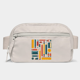 School Supplies, Back to School: Minimalist School Art, Back to School Vibes - School Art Supplies, Abstract School Designs, ideal Gift. Bag