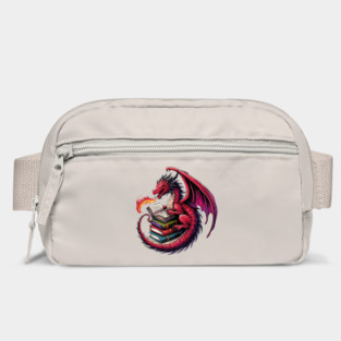 Bookworm Dragon Reading Book Lover Bag
