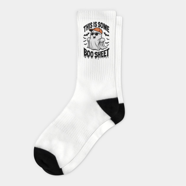 This Is Some Boo Sheet Funny Halloween Pun Socks by Anticorporati