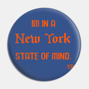 New York State of a Mets Mind Pin