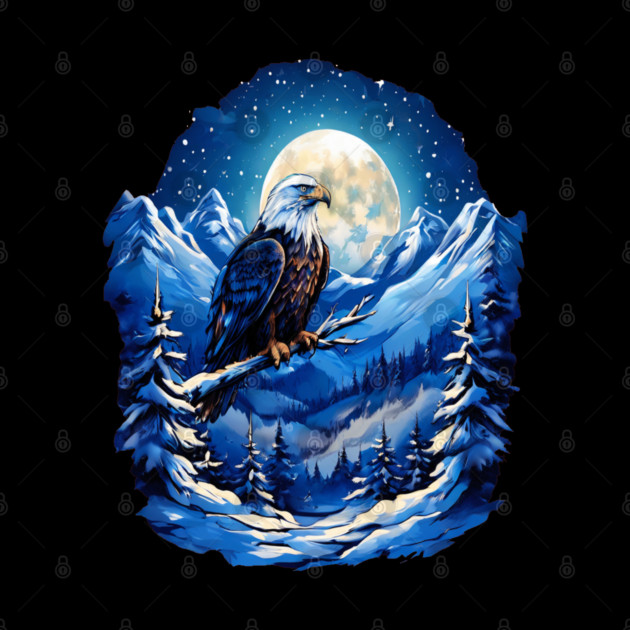 Bald Eagle Snowy Full Moon by BirdsnStuff
