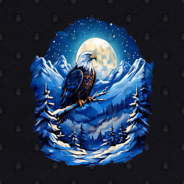 Bald Eagle Snowy Full Moon by BirdsnStuff