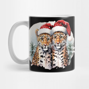 Cute Leopards in Satna Hats Mug