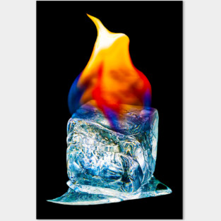 Ice Cube in Fire Posters and Art