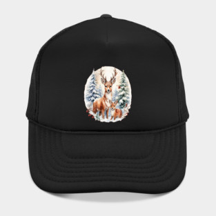 Christmas Deer and Fawn Hat