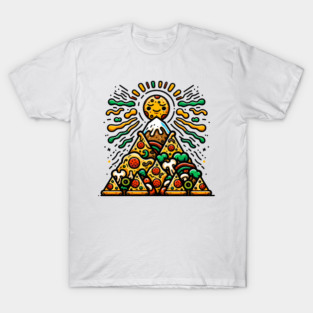 Funny Pizza Moutain for Pizza Lovers T-Shirt