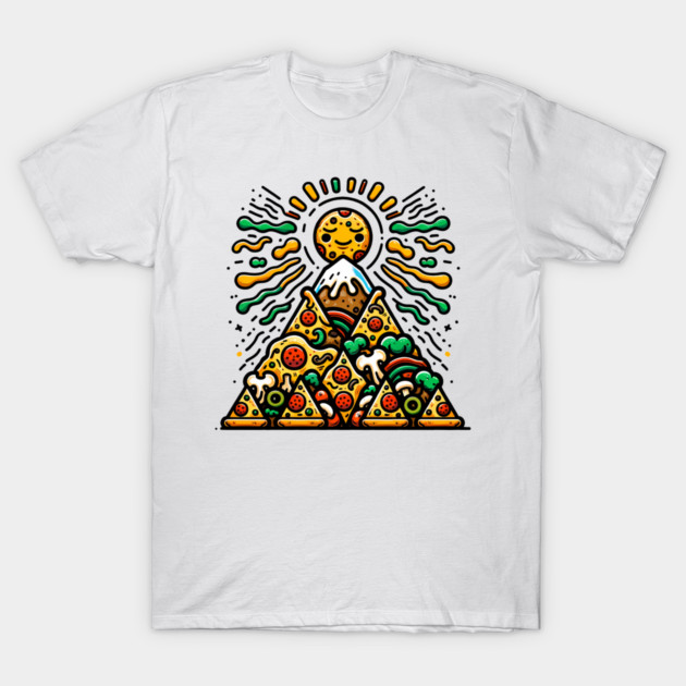 Funny Pizza Moutain for Pizza Lovers T-Shirt by logiamerch