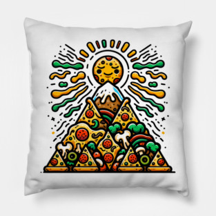 Funny Pizza Moutain for Pizza Lovers Pillow