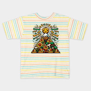 Funny Pizza Moutain for Pizza Lovers Kids T-Shirt