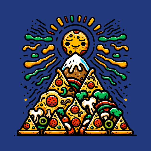 Funny Pizza Moutain for Pizza Lovers by logiamerch