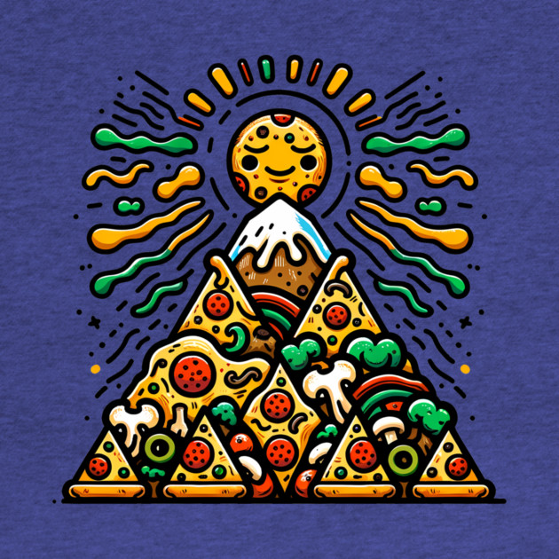 Funny Pizza Moutain for Pizza Lovers by logiamerch