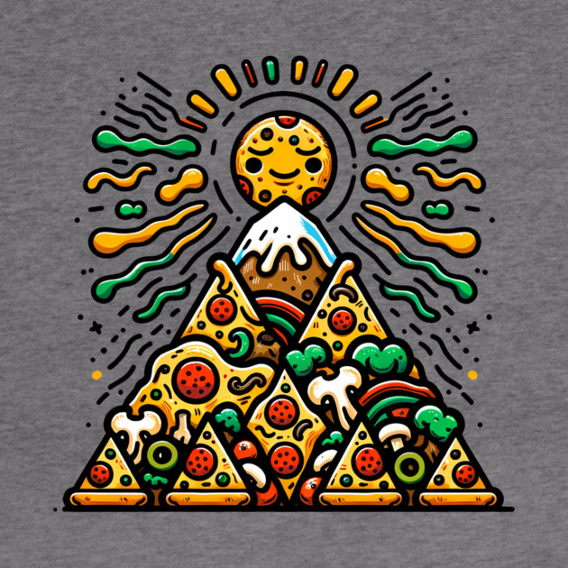 Funny Pizza Moutain for Pizza Lovers by logiamerch