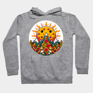 Funny Pizza Moutain for Pizza Lovers Hoodie