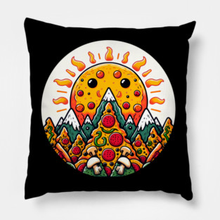 Funny Pizza Moutain for Pizza Lovers Pillow