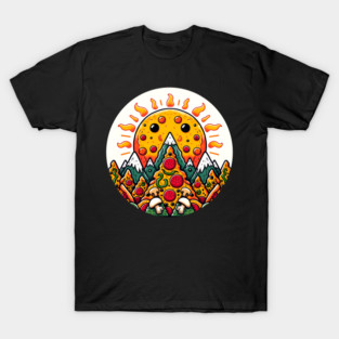 Funny Pizza Moutain for Pizza Lovers T-Shirt