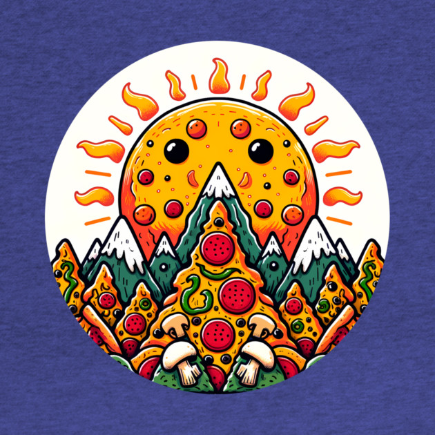 Funny Pizza Moutain for Pizza Lovers by logiamerch