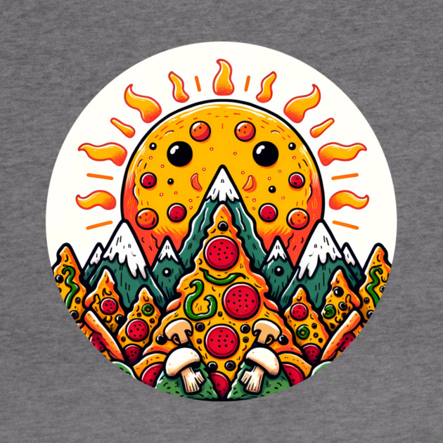 Funny Pizza Moutain for Pizza Lovers by logiamerch