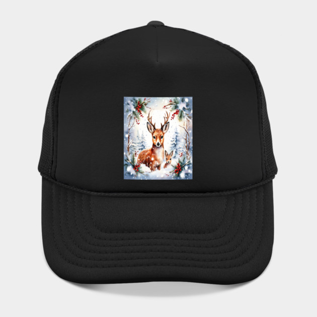 Christmas Deer and Fawn by BirdsnStuff