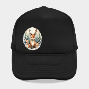 Christmas Deer and Fawn Hat